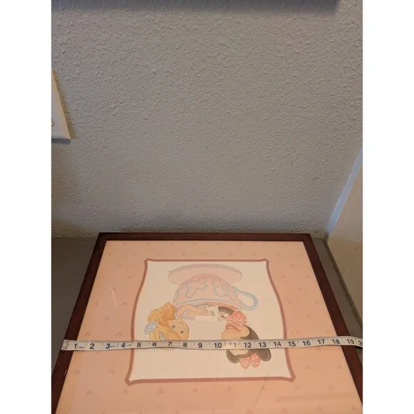 Disney Precious Moments Minnie & Alice 15x19 Framed Art Aaron Brothers Teacup - Picture 3 of 16